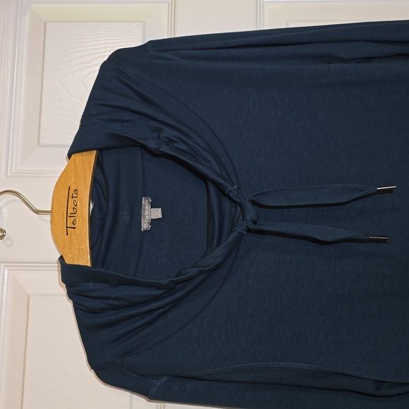 T by Talbots Cowlneck, Long Sleeve, Dark Teal, A-line Dress - Picture 3 of 8